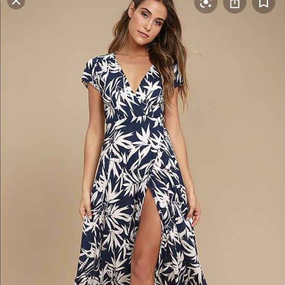 Amuse Society Provence navy blue maxi dress - Picture 3 of 4